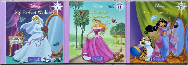 3 Disney Princess Storybook Library Hard Cover Set