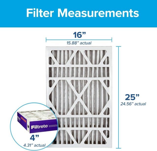 NEW 3M Filtrete 16x25x4 Air Filter MERV 12 MPR 1550 2-Pack - photo 2
