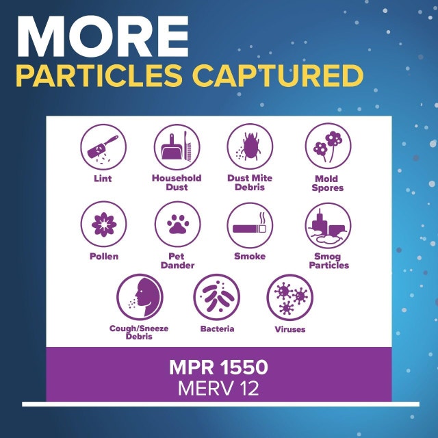 NEW 3M Filtrete 16x25x4 Air Filter MERV 12 MPR 1550 2-Pack - photo 3
