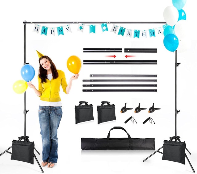NEW ZBWW Backdrop Stand 6.5x10ft, Photo Video Studio Adjustable