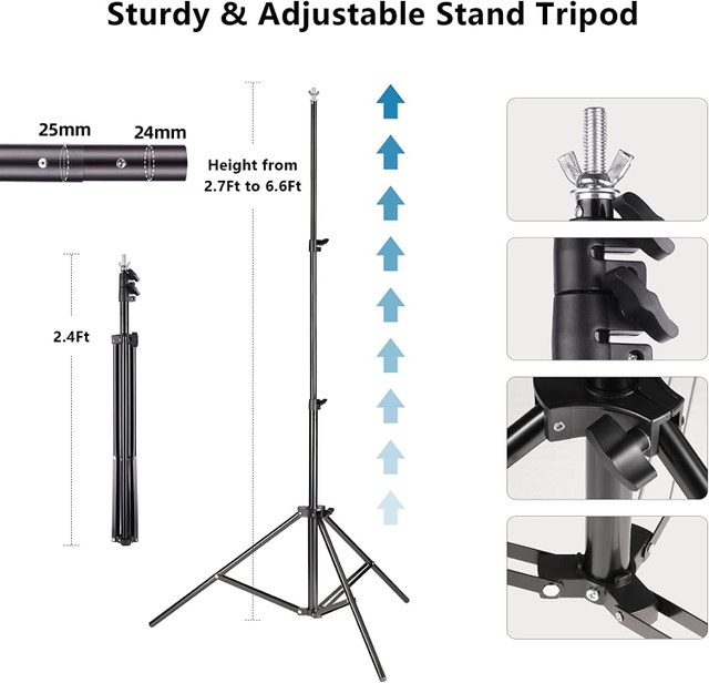 NEW ZBWW Backdrop Stand 6.5x10ft, Photo Video Studio Adjustable - photo 3