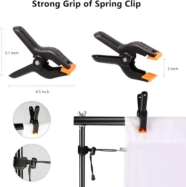NEW ZBWW Backdrop Stand 6.5x10ft, Photo Video Studio Adjustable - photo 4