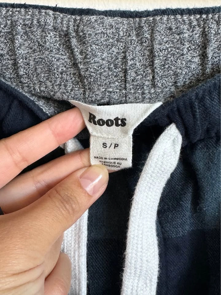 Roots Blue Check Pyjama Pants - Size S - photo 2