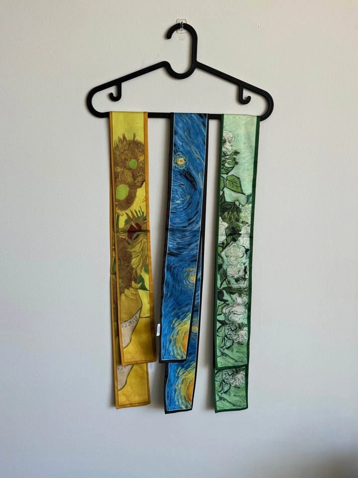 Satin Headband/Ribbons - Van Gogh