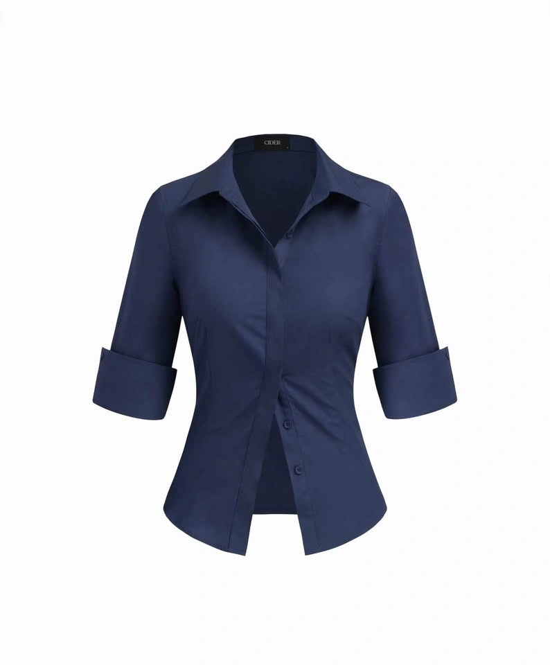 Cider Cotton Blend Blue Button Up - Size L - photo 2