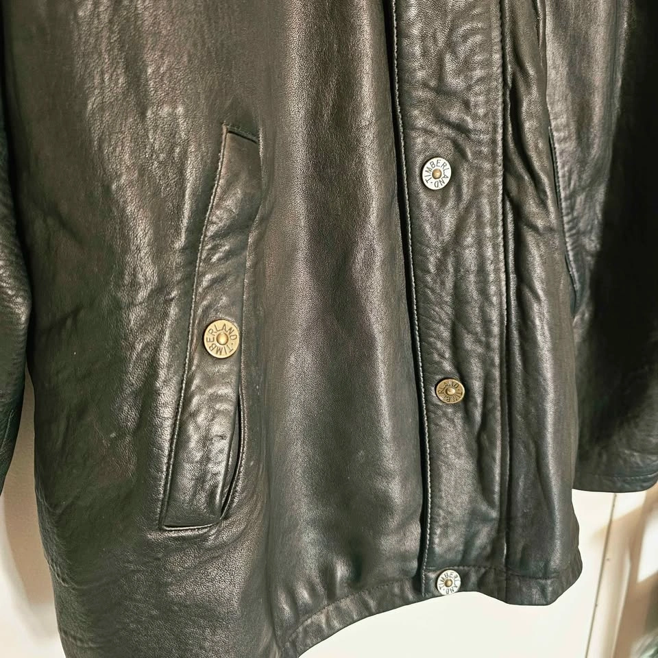 90s XL Timberland Lambskin Leather Sheepskin Jacket - photo 5