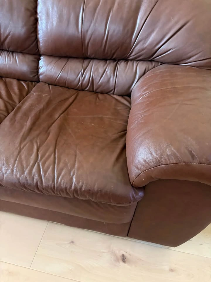Living room set, Brown Leather Sofas and Recliner chair, plus ta - photo 2