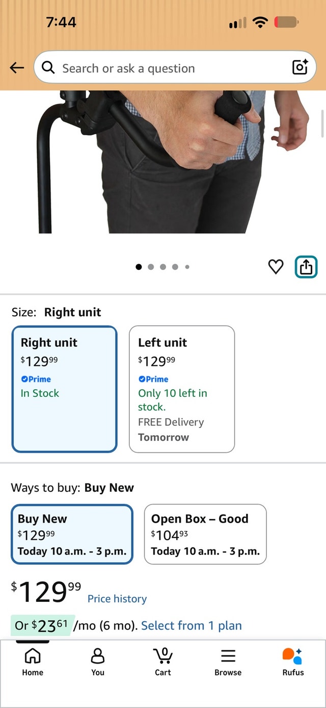 Brand New Forearm Crutch - Adult Right, Modern Design - photo 5