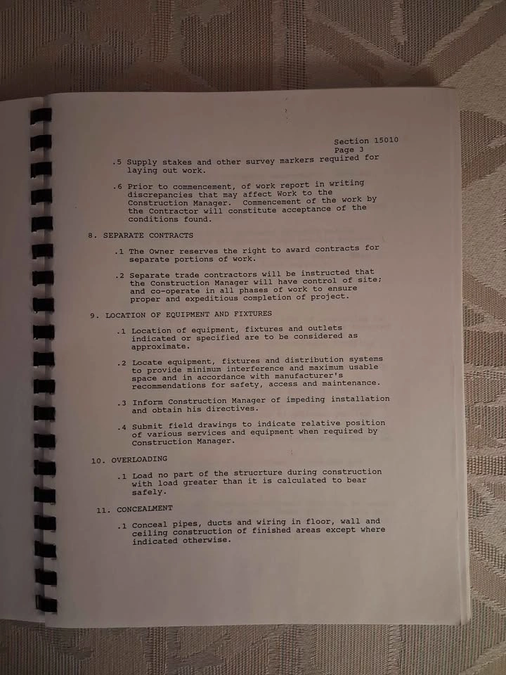 Vintage 1989 Cawthra Elliot Conference Centre Mechanical Specifi - photo 4