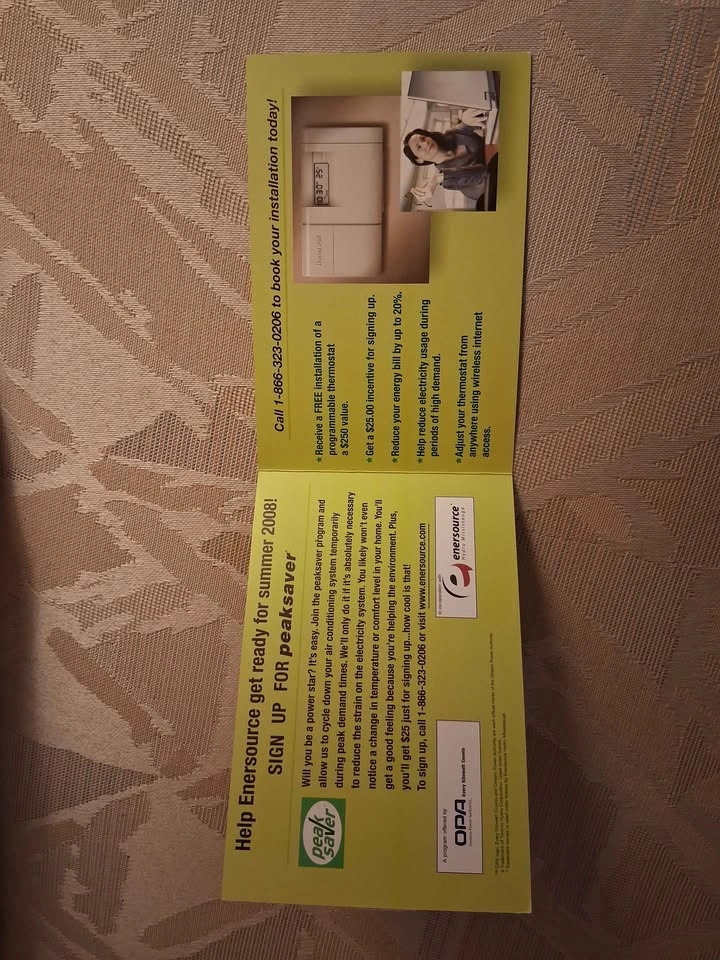 2008 Enersource Hydro Advertising Pamphlet (Collectible) - photo 2