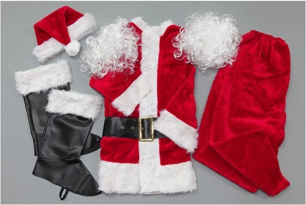 New - Holiday Time 7pc Santa Suit Set (one-size-fits-most) - photo 2