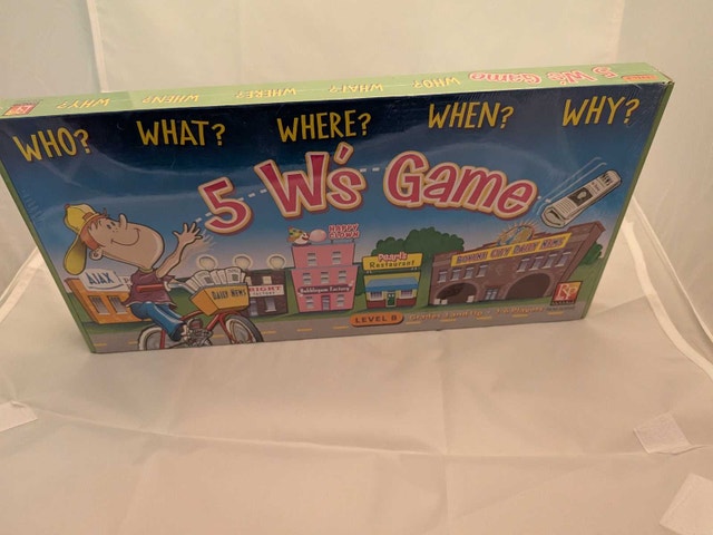 RARE - EDUCATIONAL BOARD GAME - 5 W'S GAME - NEW - OBO