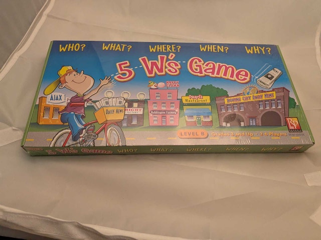 RARE - EDUCATIONAL BOARD GAME - 5 W'S GAME - NEW - OBO - photo 3
