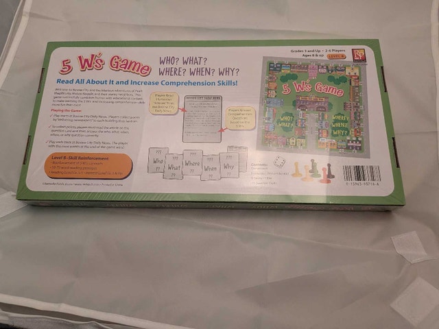 RARE - EDUCATIONAL BOARD GAME - 5 W'S GAME - NEW - OBO - photo 5