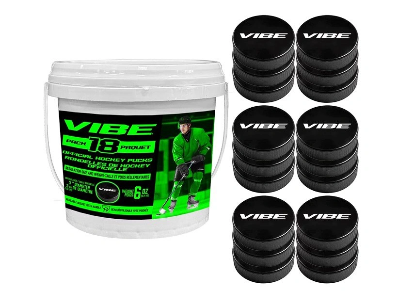 New - VIBE 6oz Hockey Puck Bucket (18pc)