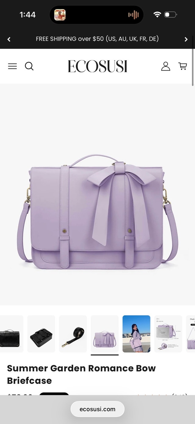 Ecosusi Vegan Briefcase Laptop Bag