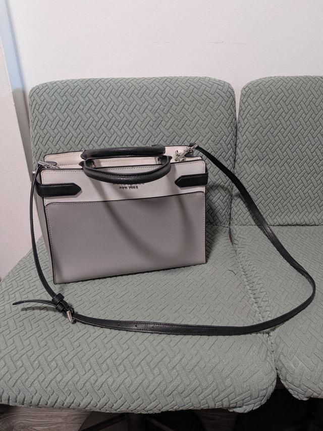 Kate Spade Staci Medium Satchel – Grey, White & Black