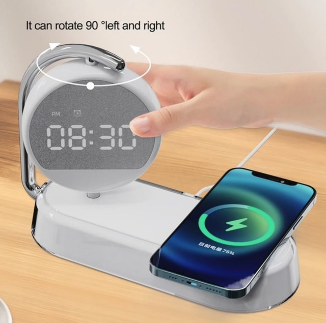Wireless Charging Station with Speaker – White - photo 2