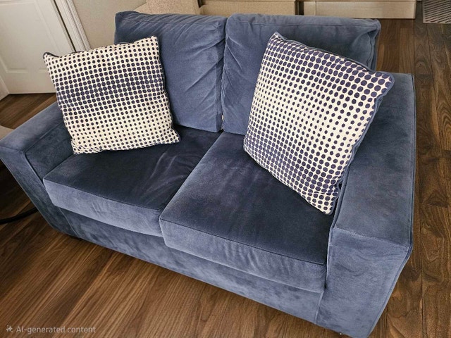 Blue Loveseat - good condition - photo 2