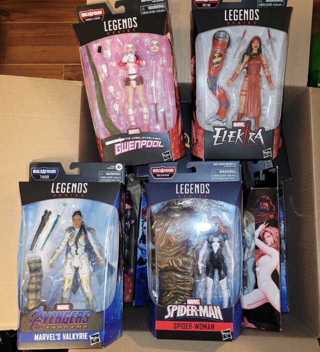 Marvel Legends Gwenpool, Elektra, Valkyrie, Spider-Woman