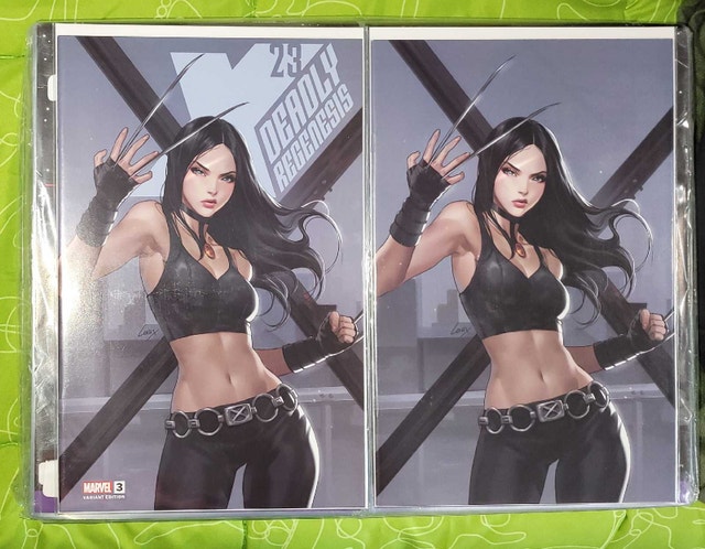 Marvel X-23 Deadly Regenesis #3, Leirix, virgin and trade covers