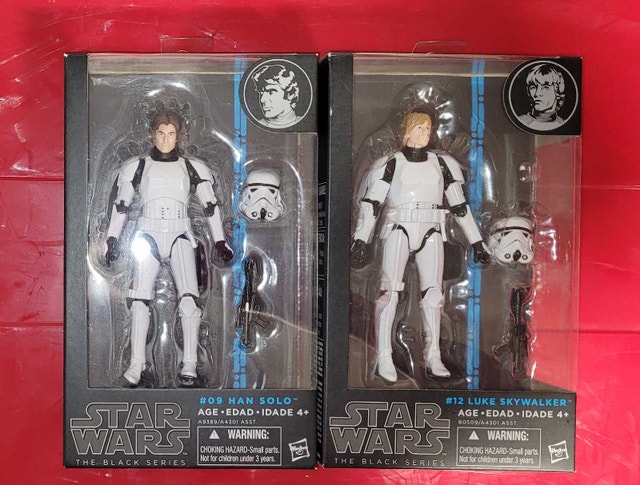 Star War Black Series 09 Han Solo, 12 Luke Skywalker