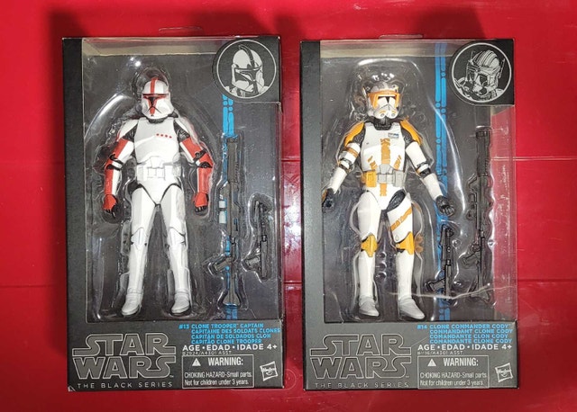 Star Wars Black Series Clone Captain #13 and Commander Cody #14