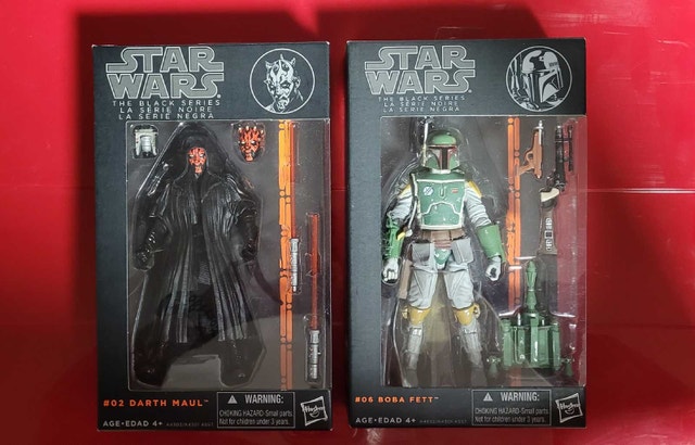 Star Wars Black Series Darth Maul #02 and Boba Fett #06