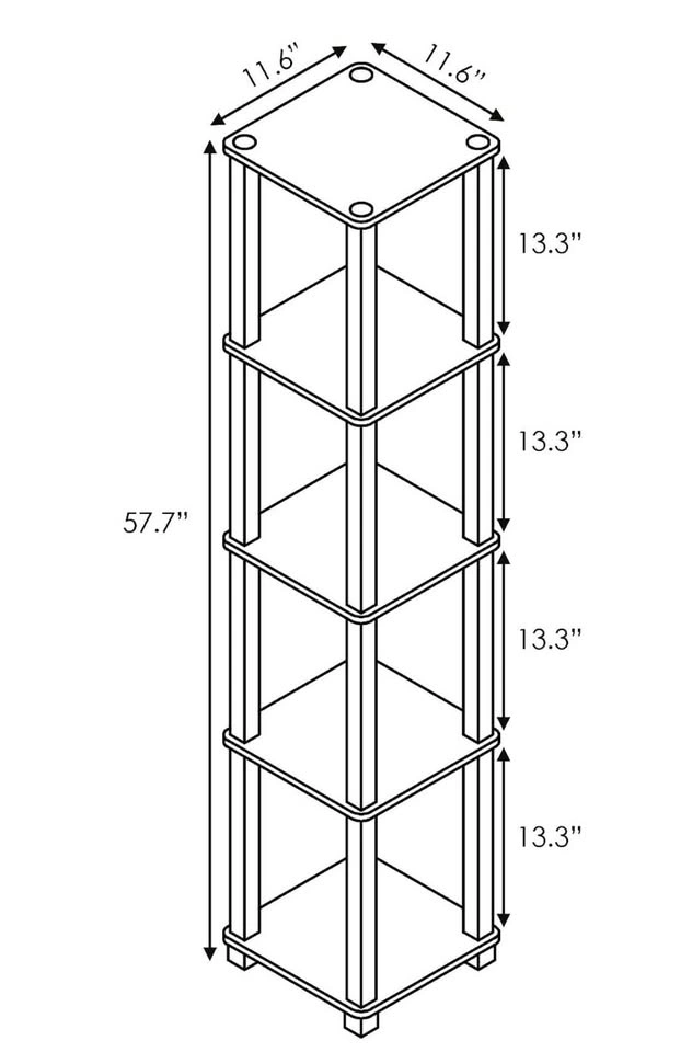 5-Tier Corner Square Rack Display Shelf - photo 2