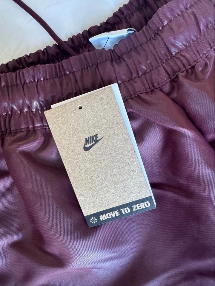 BNWT Nike Women's Sportswear Windrunner Shine Pants - Burgundy ( - photo 3