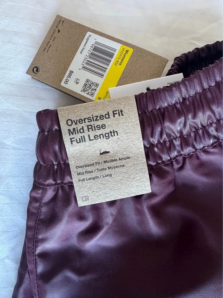 BNWT Nike Women's Sportswear Windrunner Shine Pants - Burgundy ( - photo 5