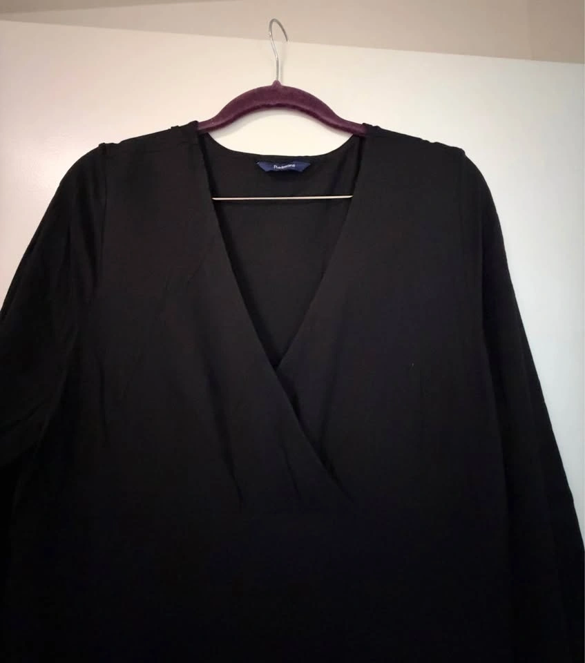 Reitmans Black V-Neck Midi Dress - photo 2