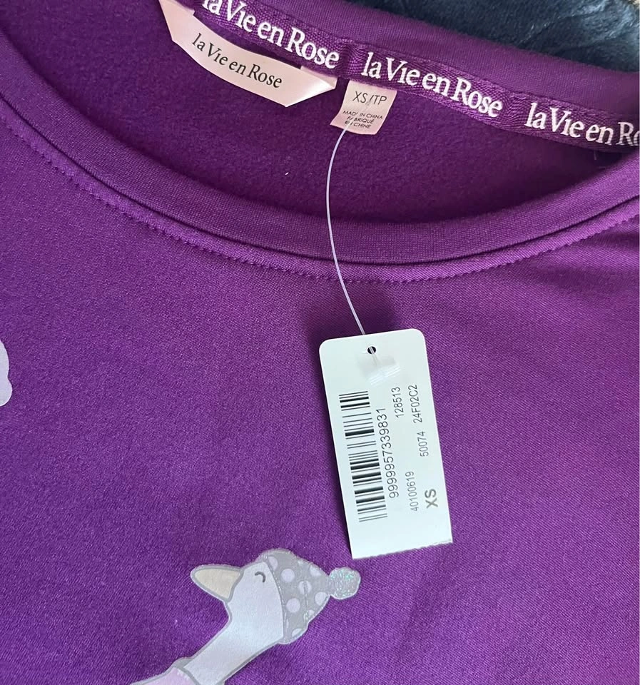 BNWT la Vie en Rose long sleeve pyjama top XS - photo 3