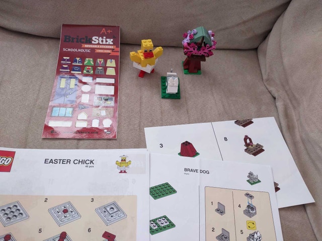 Lego Miscellaneous Sets (dog, enchanted tree, chick) & stickers