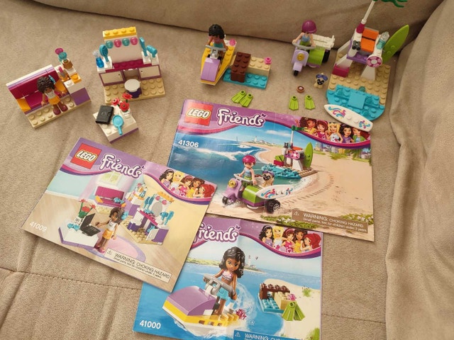 Lego Friends Beach Sets- 2 Beach and Andrea's Bedroom