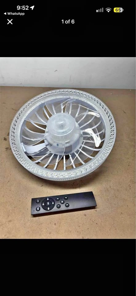 Modern ceiling fan with integrated LED light