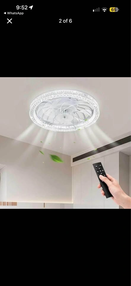 Modern ceiling fan with integrated LED light - photo 2