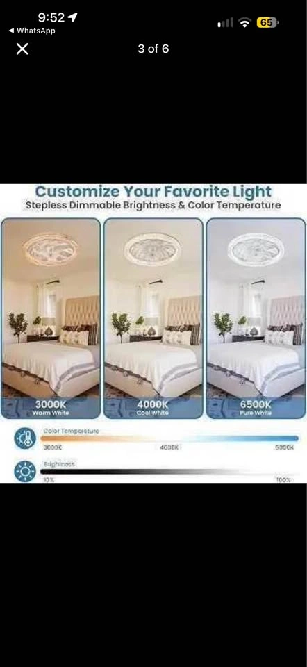 Modern ceiling fan with integrated LED light - photo 3