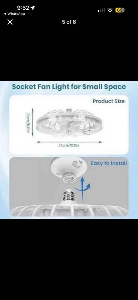 Modern ceiling fan with integrated LED light - photo 5