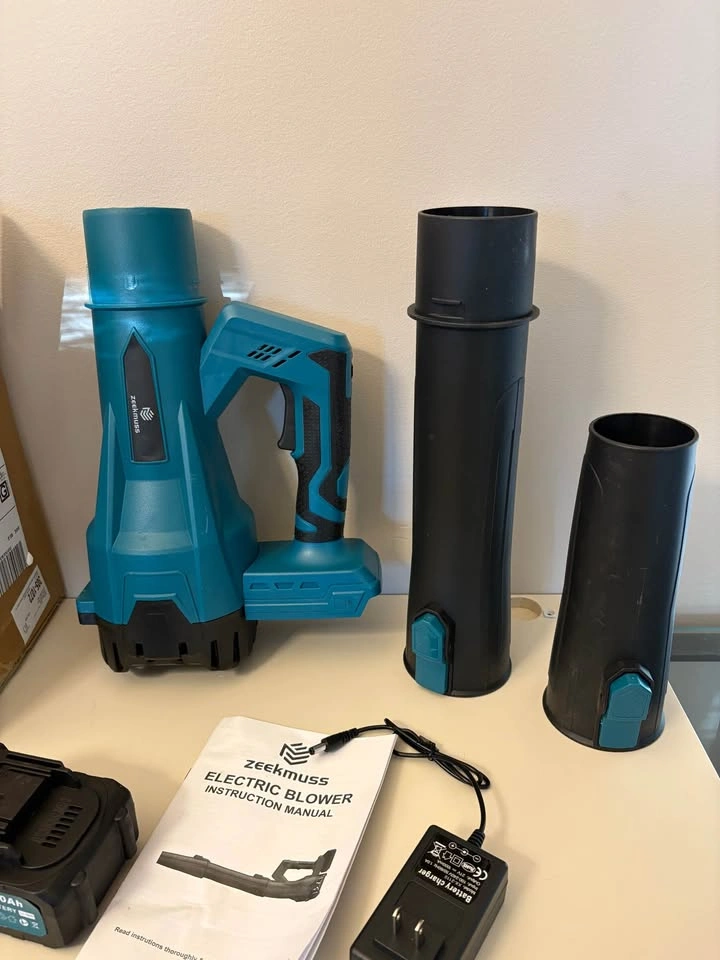 Electric portable cordless air blower with 2 batteries / NEW set - photo 3