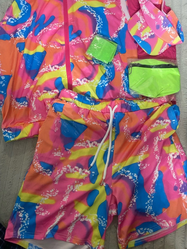 Mens 80s Workout Adult Costume Size large - photo 2