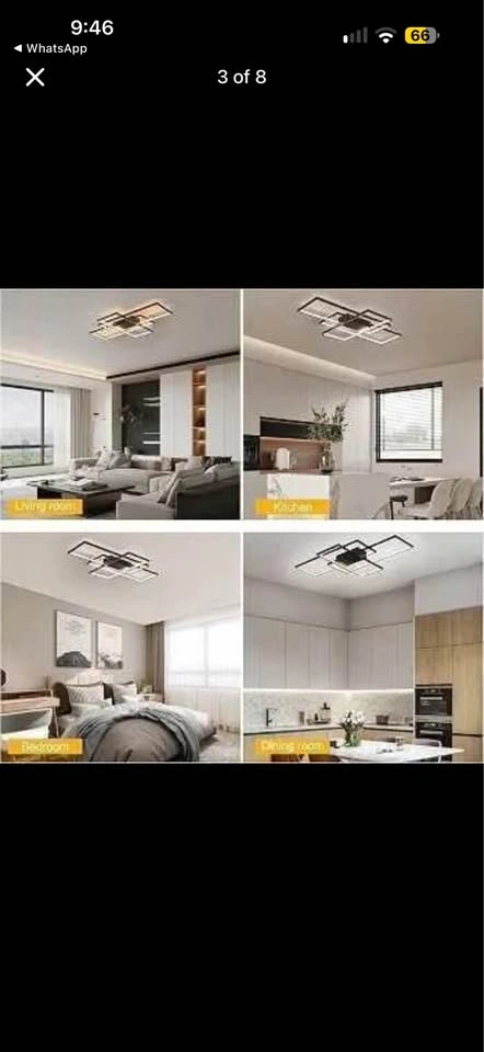 Modern LED ceiling light fixture - photo 2