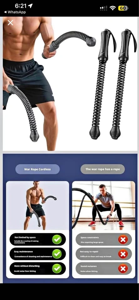 Portable Cordless Battle Rope Alternative