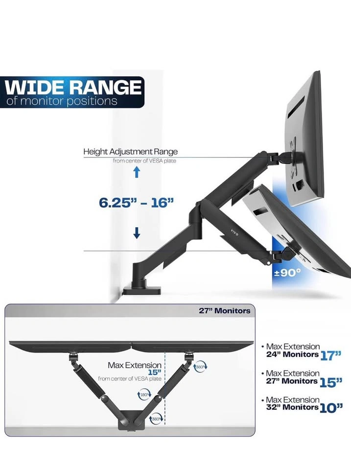Durable dual monitor mount - photo 2