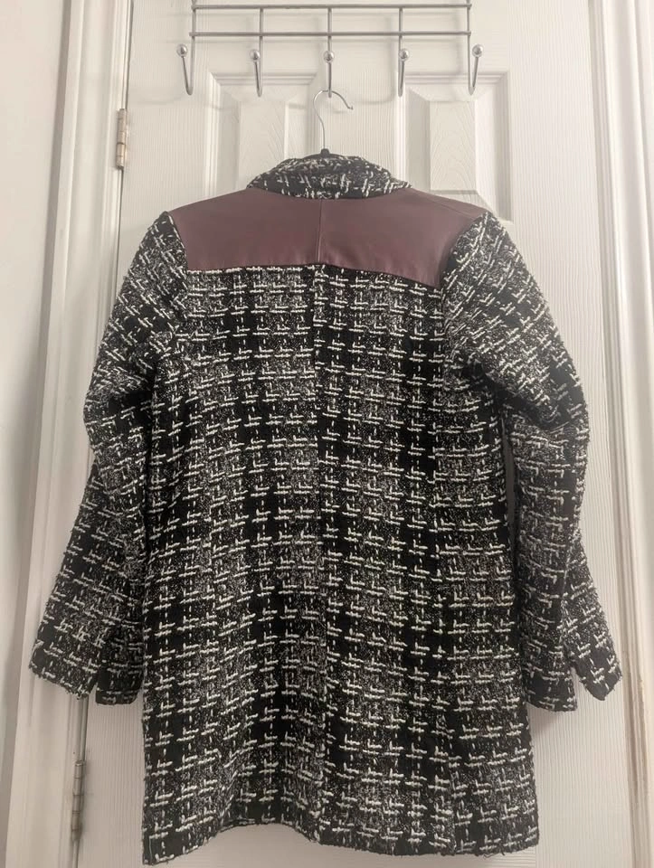 Black & White Tweed Blazer Coat – XS - photo 2