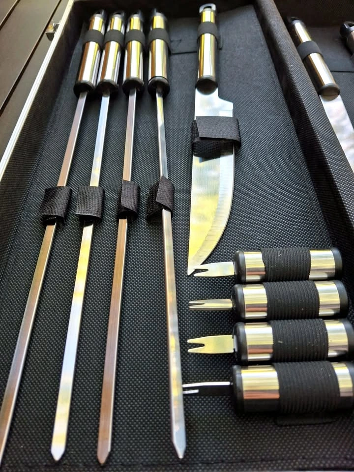 Stainless Steel BBQ Tool Set in Aluminum Case - photo 3