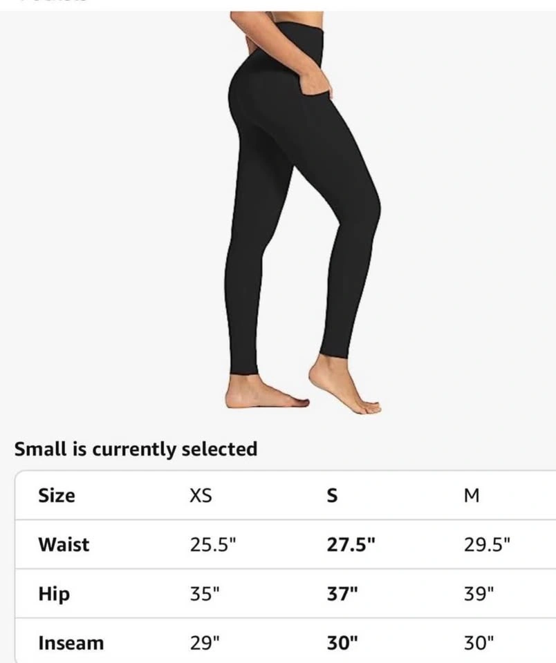 NEW Sunzel Small High-Waisted Black Leggings with Pockets - photo 2