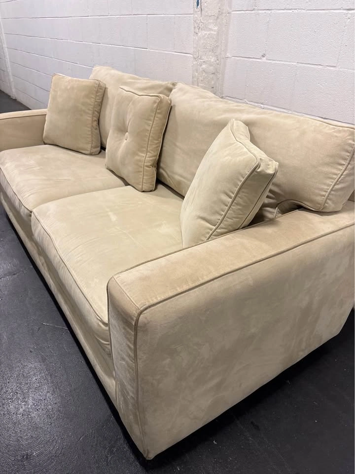 Ivory Couch / Cream Sofa - DELIVERY Available - photo 3
