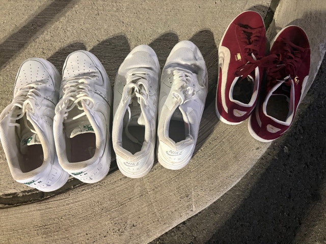 2 pairs Nike and 1 puma sneakers for sale
