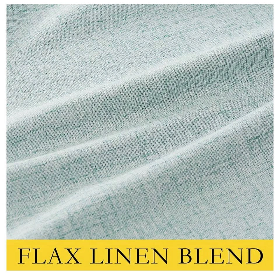 NEW NICETOWN 100% Blackout Seafoam Green Linen Curtains - photo 5